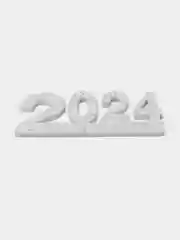 Серебряный 2024 самоклеящиеся из фоамирана, 10 шт, 5 х 2.2 см