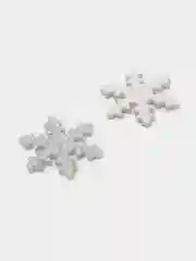 Серебряный снежинки из фоамирана, 25 мм