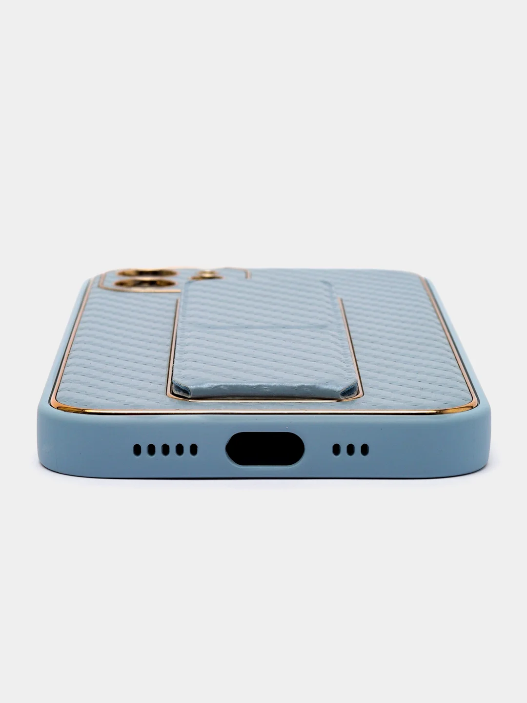 Белый чехол с магнитной подставкой-держателем на iPhone 12/Pro/Max, 13/Pro/Max, 14/Pro/Max/Plus
