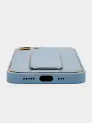 Белый чехол с магнитной подставкой-держателем на iPhone 12/Pro/Max, 13/Pro/Max, 14/Pro/Max/Plus
