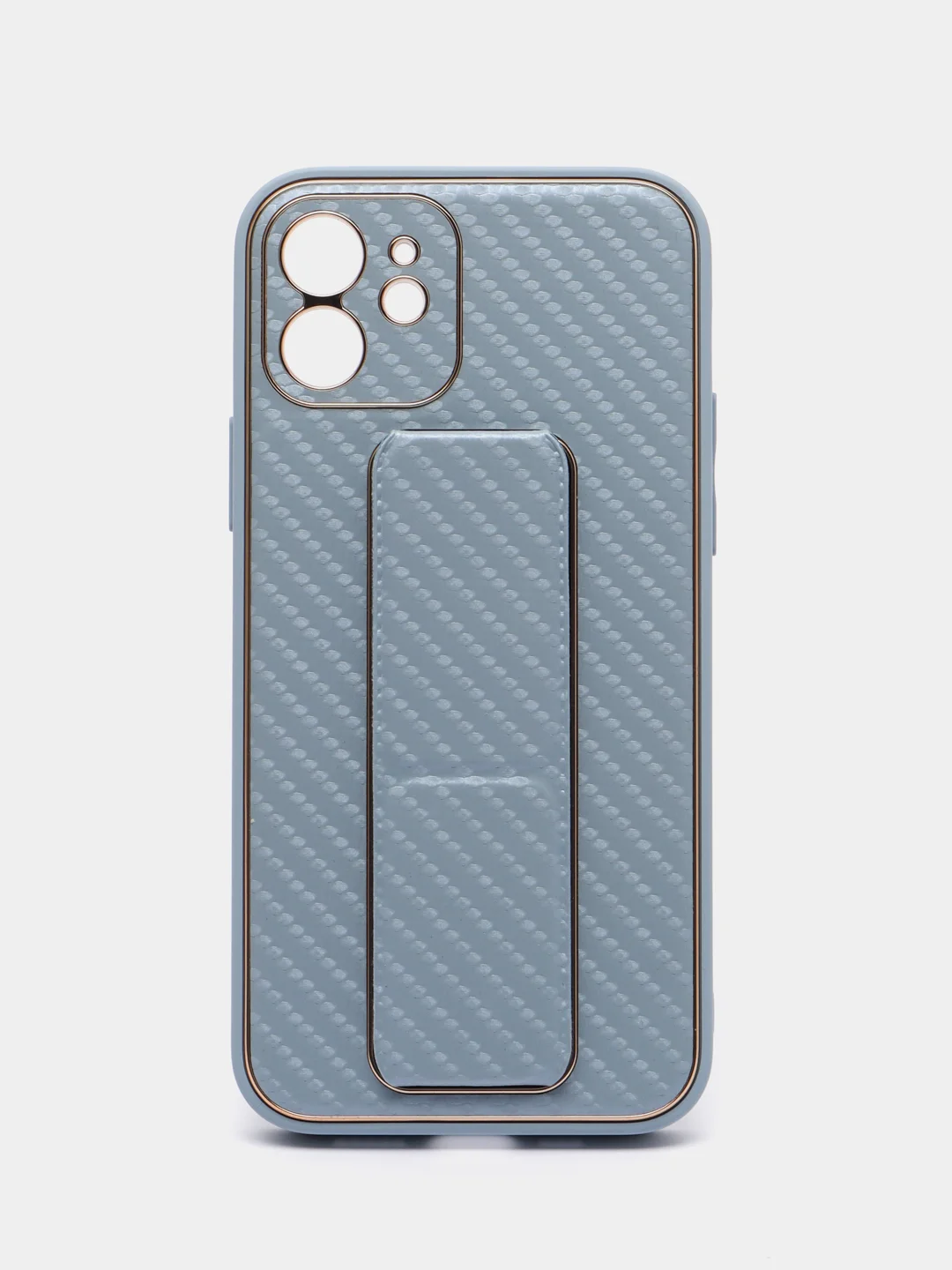 Голубой чехол с магнитной подставкой-держателем на iPhone 12/Pro/Max, 13/Pro/Max, 14/Pro/Max/Plus