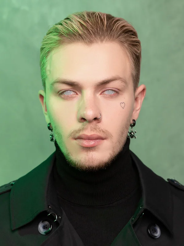 Прозрачный цветные контактные линзы Adria Crazy карнавальные, без диоптрий, 1 линза