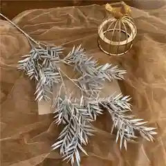 Искуственные серебрянные ветки для новогоднего декора, композиция на новый год, 1 шт
