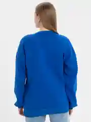 Лазурный свитшот ОВЕР с начесом