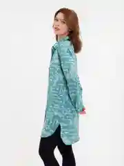 Бирюзовый рубашка туника женская, Lilians