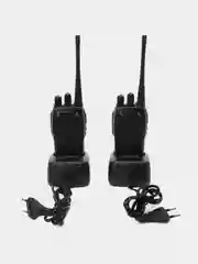 Черный комплект радиостанций Baofeng BF-888S, с гарнитурами, 2 штуки
