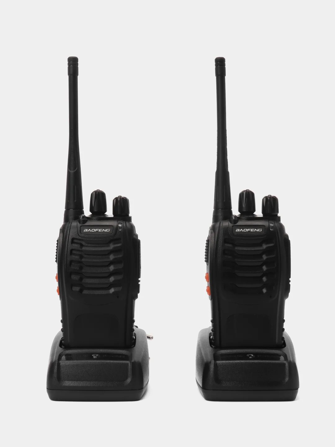 Черный комплект радиостанций Baofeng BF-888S, с гарнитурами, 2 штуки