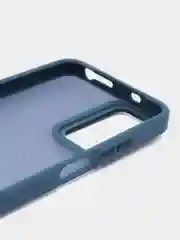 Темно-синий чехол матовый для Redmi Note 12S, пластиковый, полупрозрачный, с глянцевой рамкой