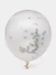 Черный воздушный шар с конфетти, 30 см, 5 штук, круглый шар с блестками