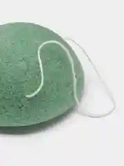 Зеленый спонж конжаковый, конняку губка для умывания