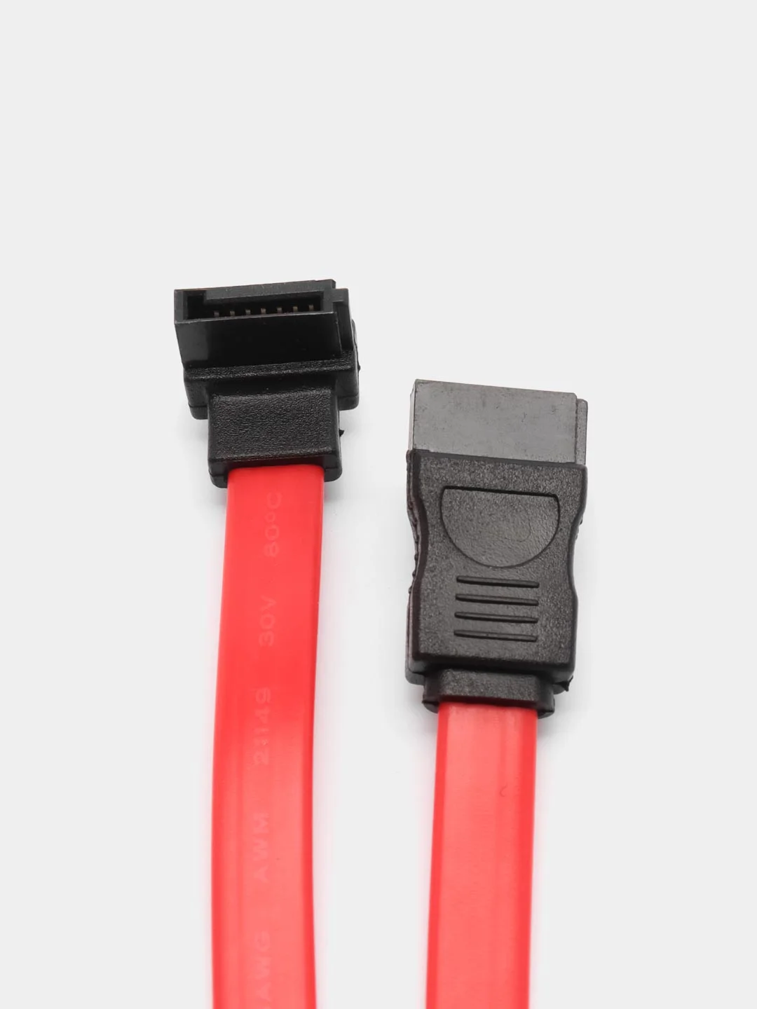 Кабель SATA (прямой) - SATA (угловой), 0.45 м, для подключения жестких дисков, HDD и SSD