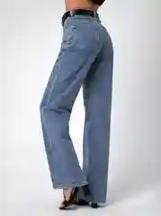 Светло-синий женские джинсы широкие wide leg трубы палаццо