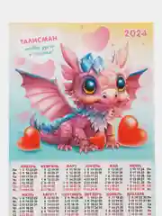 Бордовый календарь листовой настенный на 2024 год, А3, 295*417