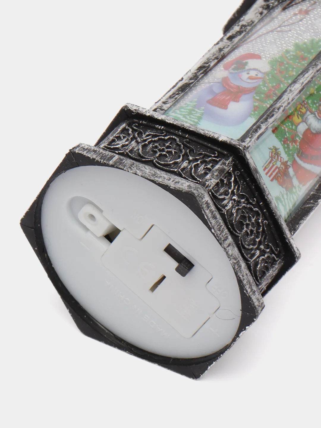 Прозрачный новогодний Led светильник фонарик на елку, игрушка на елку со свечой внутри