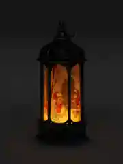 Прозрачный новогодний Led светильник фонарик на елку, игрушка на елку со свечой внутри