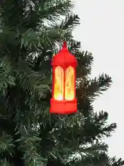 Алый новогодний Led светильник фонарик на елку, игрушка на елку со свечой внутри