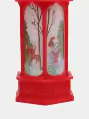 Алый новогодний Led светильник фонарик на елку, игрушка на елку со свечой внутри