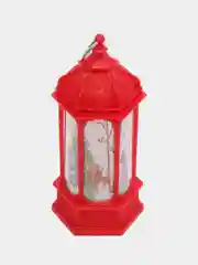 Алый новогодний Led светильник фонарик на елку, игрушка на елку со свечой внутри