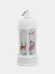 Прозрачный новогодний Led светильник фонарик на елку, игрушка на елку со свечой внутри
