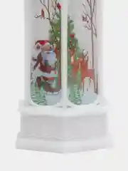 Прозрачный новогодний Led светильник фонарик на елку, игрушка на елку со свечой внутри