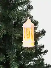 Прозрачный новогодний Led светильник фонарик на елку, игрушка на елку со свечой внутри
