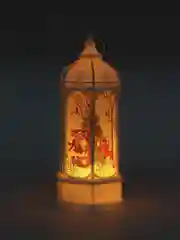 Прозрачный новогодний Led светильник фонарик на елку, игрушка на елку со свечой внутри