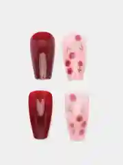 Ногти накладные с дизайном, бордо