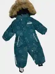 Зеленый зимний комбинезон