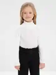 Белый детский однотонный свитер