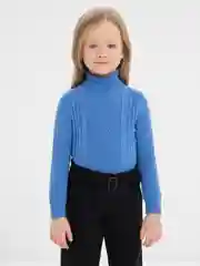 Синий детский однотонный свитер