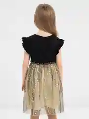 Платье детское, нарядное, праздничное, черное, с блестками