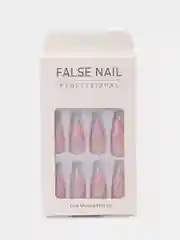 Ногти накладные с дизайном, нюд, френч