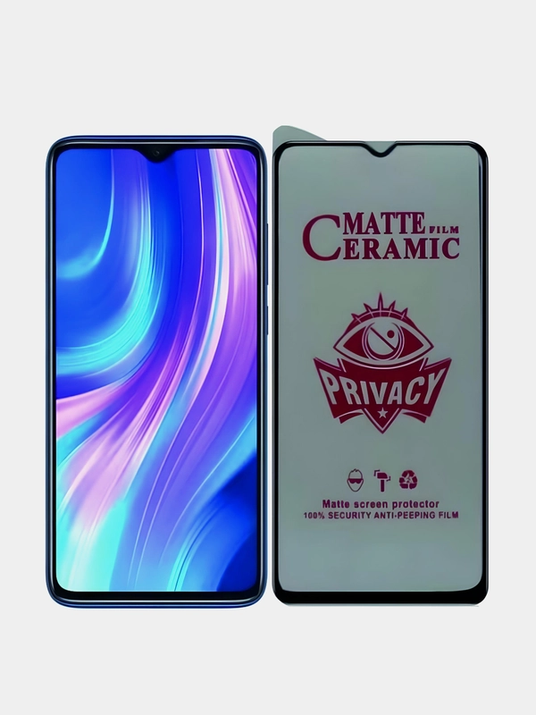 Защитное стекло-пленка антишпион матовая керамическая Vivo Y19, 1915 / Vivo U3