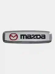 Комплект шильдиков металлических с эмблемой авто "MAZDA" и  4 винтовыми креплениями (Пара)