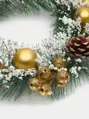 Зеленый венок новогодний, рождественский, новогодний декор, новогоднее украшение