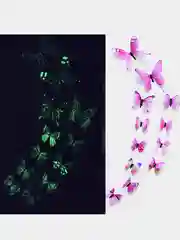 Желтый интерьерные наклейки 3D-бабочки на стену, для декора дома