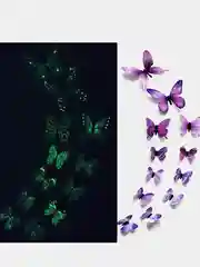 Желтый интерьерные наклейки 3D-бабочки на стену, для декора дома