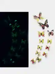 Желтый интерьерные наклейки 3D-бабочки на стену, для декора дома