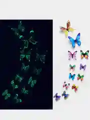 Интерьерные наклейки 3D-бабочки на стену, для декора дома