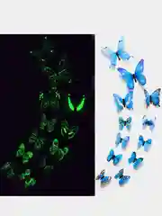 Желтый интерьерные наклейки 3D-бабочки на стену, для декора дома