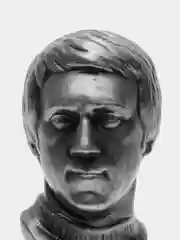 Бюст гипсовый Высоцкий, серебро, высота 18 см