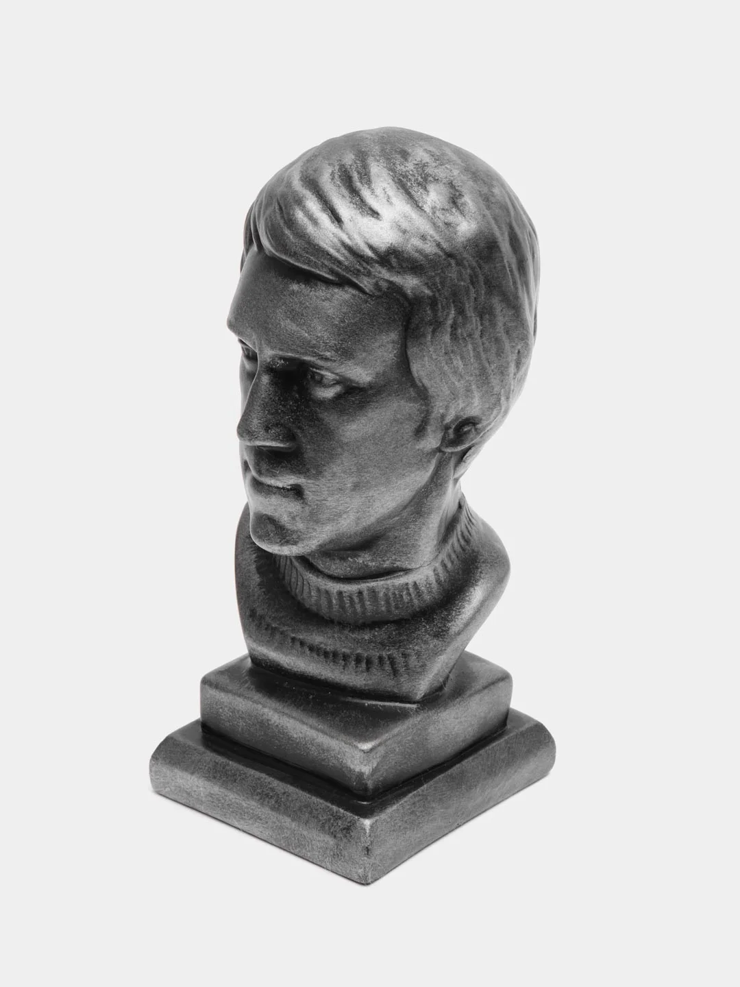 Бюст гипсовый Высоцкий, серебро, высота 18 см