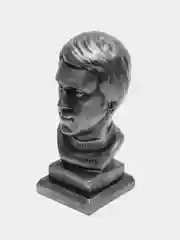 Бюст гипсовый Высоцкий, серебро, высота 18 см