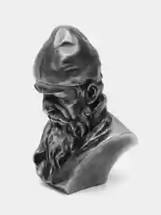 Бюст гипсовый Грозный, серебро, высота 18 см