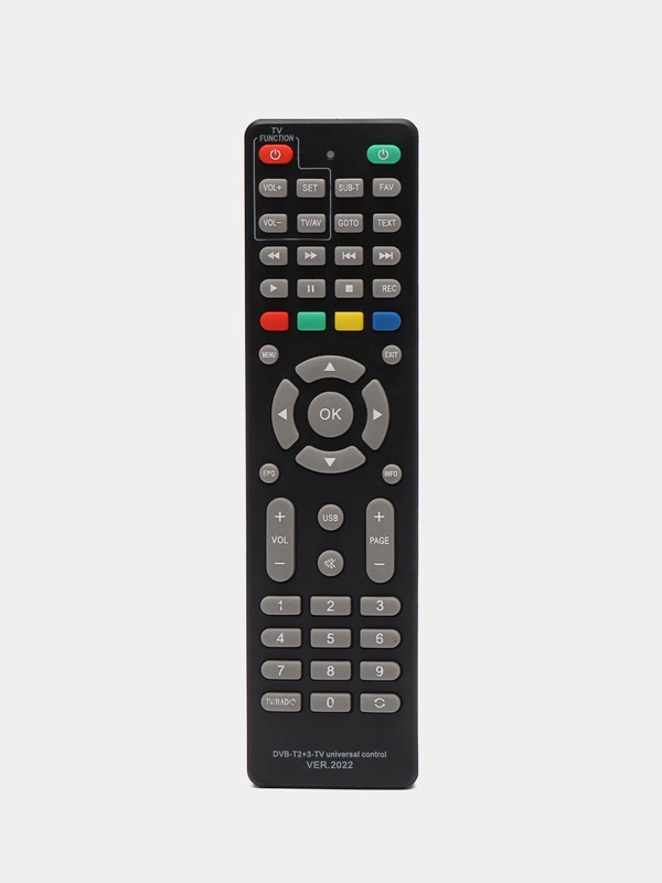 Пульт универсальный для ресиверов DVB T2+3-TV версия 2022