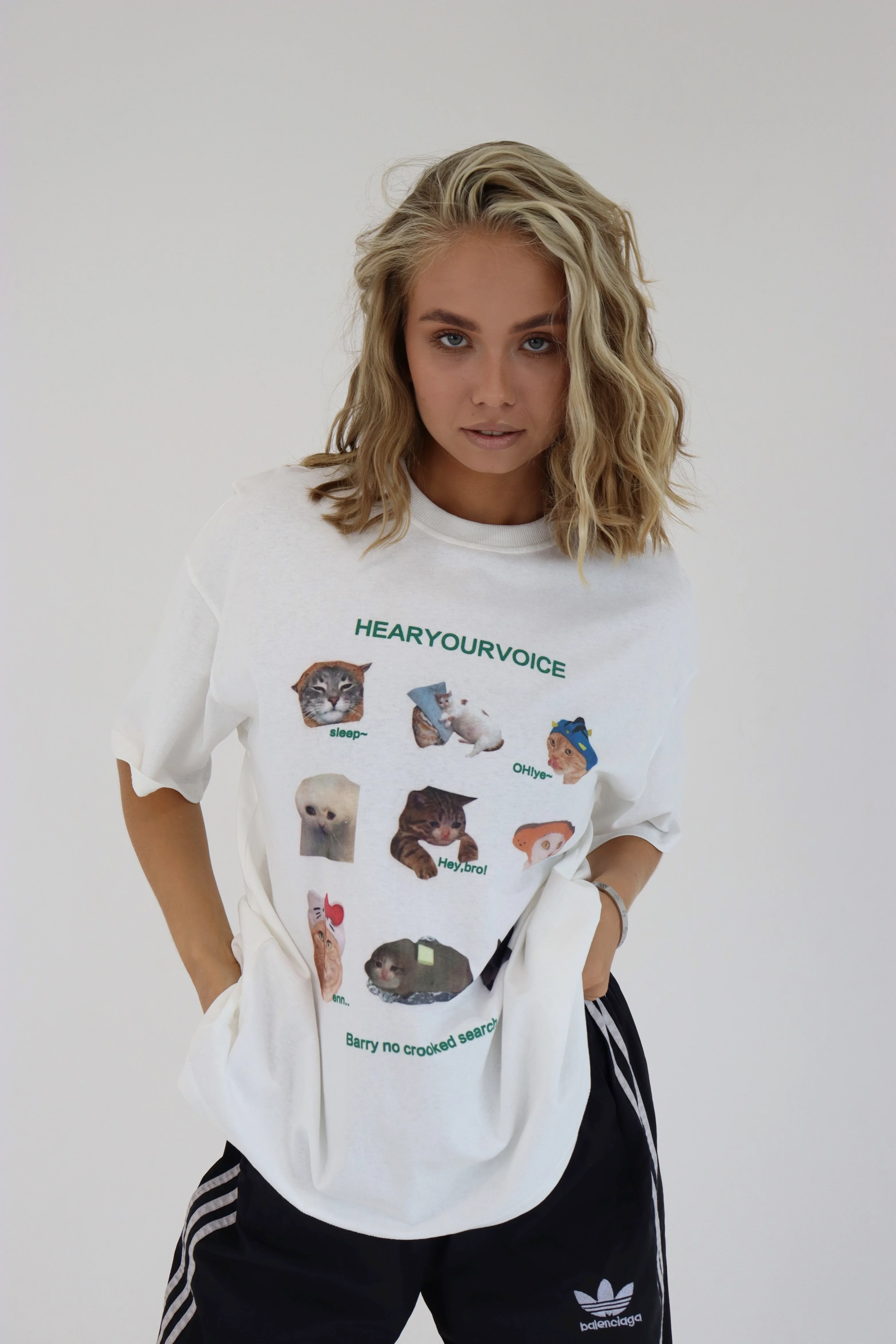 Белый футболка, с котиками, белая, с мемами, кот банан, оверсайз, синяя, хлопок 100%, унисекс