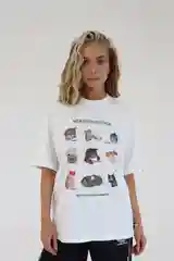 Белый футболка, с котиками, белая, с мемами, кот банан, оверсайз, синяя, хлопок 100%, унисекс