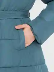Голубой куртка женская зимняя пальто удлиненное