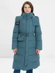 Голубой куртка женская зимняя пальто удлиненное