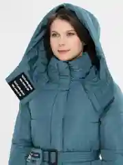 Голубой куртка женская зимняя пальто удлиненное